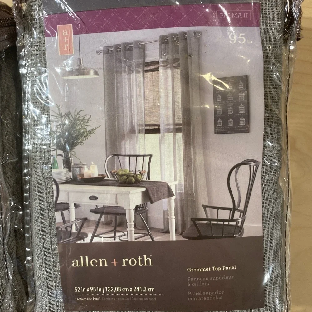 2 Sets Allen + Roth Grommet Top Panel 52 in x 95 in (BO) - Picture 7 of 14
